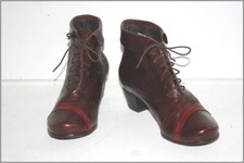 HEYRAUD Bottines Boots Tout Cuir Veau Teinte Cognac   T 38 TRES BON ETAT