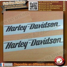 2 stickers autocollant harley davidson sticker deco moto réservoir casque etc