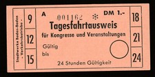 Tickets trolleybus et bus ville de Baden-Baden (Allemagne) Pass pour conférences