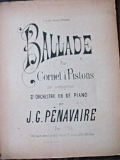 Partition JG PENAVAIRE pour Cornet à pistons BALLADE