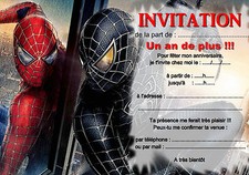 5 ou 12 cartes invitation anniversaire SPIDERMAN réf 266