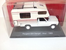 CAMPING CAR PEUGEOT 504 DANGEL AZUR 1983 HACHETTE 1:43