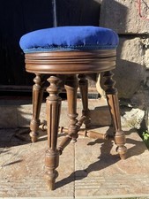 tabouret piano XIXème Hauteur Réglable En Noyer 