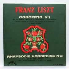 GILELS ⸺  LISZT piano concerto/hungarian rhapsody ⸺  LE CHANT DU MONDE 10" LP EX