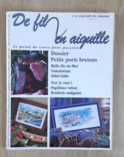 De fil en aiguille N° 20  point croix dossier petits ports bretons