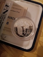 Pièces 10 Euros Vatican Certifié En Argent Très Très Rare 