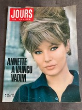 JOURS DE FRANCE N°330 11/03/1961 annette vadim juliette greco dalida  K18