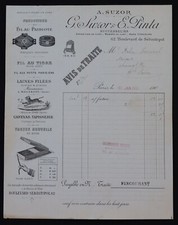 Billhead Facture PARIS 1905