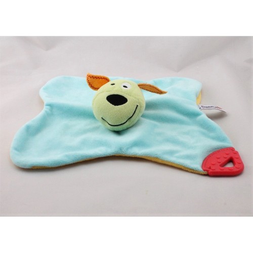 Doudou plat chien bleu - , vert
