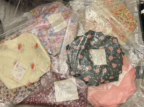 Quilt pieces hexagon - quilt,