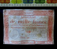 (FR), Billet de banque, Assignat , 1000 Francs, Année : 1795 .