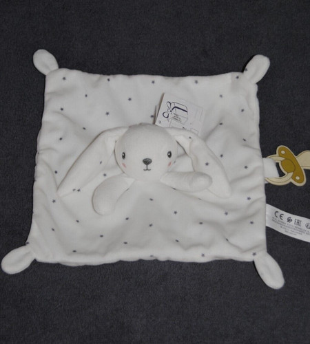 Doudou plat lapin blanc - doudou,