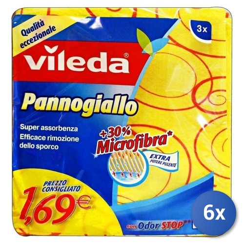 Vileda chiffon jaune - 6x,