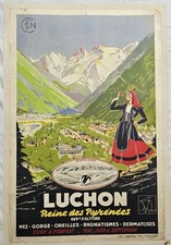 Rare Affiche originale Luchon