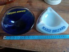 Lot Cendriers Apéritif Cinzano Marie Brizard opalex  Verre  Triangle Bar Bistrot