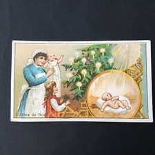 Chromo Ancien Arbre de Noël Tual Salmon Nantes XIXè Christmas Victorian Scrap