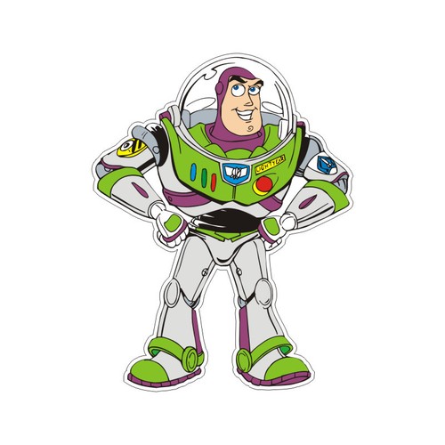 Sticker plastifié buzz - sticker,