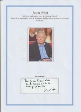 Jean Piat  acteur décédé avec signature authentique