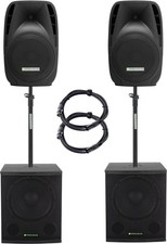 Pack Sono DJ PA Actif Disco Scene Concert 2x 12" Enceinte 2x Subwoofer Bluetooth