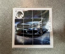 JEU TAQUIN PLASTIQUE OFFICIEL AUTOMOBILE VOITURE MERCEDES QR CODE TRES RARE