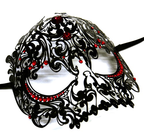 Masque bal masqué crâne - bal,