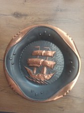 assiette décorative en cuivre