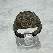 Antique Argent Sterling Seconde Guerre Mondiale Militaire Taille Bague 8.5