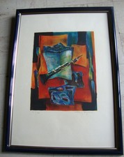 Tony AGOSTINI (Bastia 1916-1990) LITHO NATURE MORTE ECOLE de PARIS