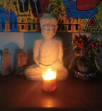 Grand Bouddha Assis Lampe Asie