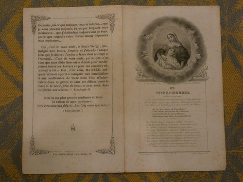 Image pieuse ici vivre - , et