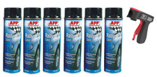  6 bombe peinture noir brillant, 500ml, auto, carrosserie+1 poignée aérosol