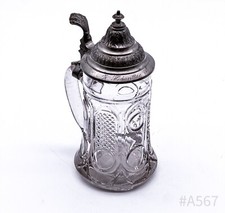 Mug À Bière En Verre Pressé