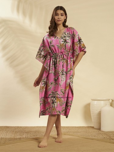Women kaftan tunique - tunique, rose