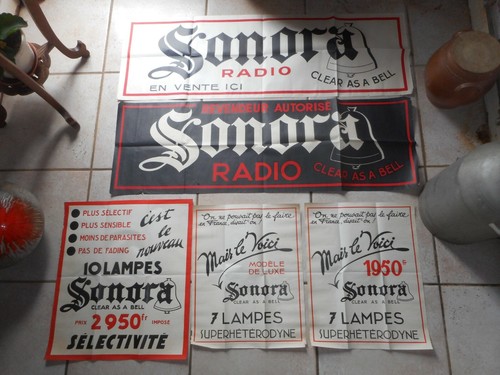 Lot affiches sonora radio - lot,