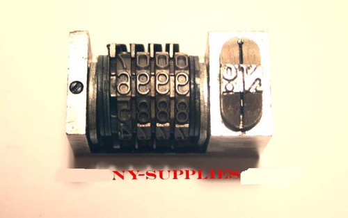 Letterpress numbering - 3/16",