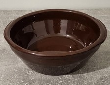 Saladier En Terre Cuite Vernissée Marron Gros Bol Plat De Service