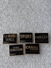 Lot X 5 Pin’s Canal + Divers Les Nuls L’émission Sport La Grande Famille …