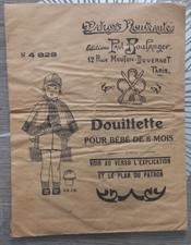 PATRON NOUVEAUTES CAPE DOUILLETTE BEBE DE 6 MOIS PAUL BOULANGER  PATRON ANCIEN