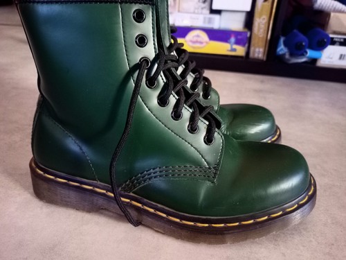 Bottines doc martens vertes - bottines,