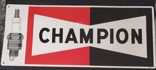 Plaque publicitaire Vintage Champion – Publicité Métal 1950/60