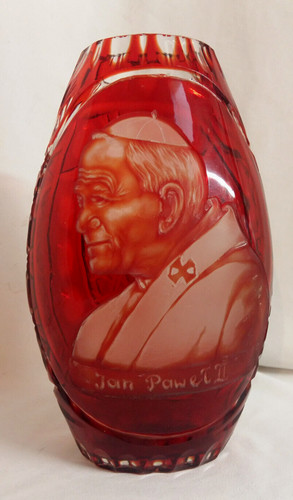 Vase cristal boheme rouge - vase,
