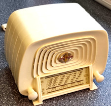 Radio TSF DUCRETET THOMSON L2523 des années 50 en plastique blanc bel état