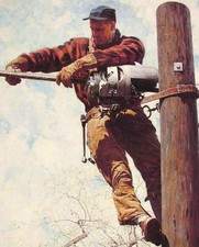 The Lineman by Norman Rockwell