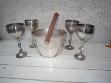 Seau à champagne & 4 flutes