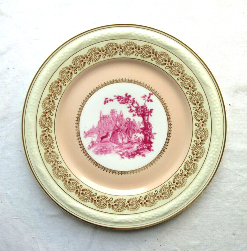 Assiette porcelaine signée
