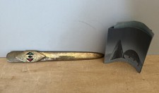 Coupe Papier en Bronze Doré Détails Design Italien Signé Esa Fedrigolli Esart