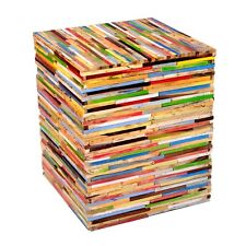 Table D'Appoint Bois Véritable X Tabouret Handmade Tabouret