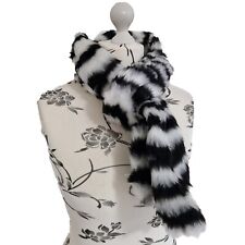 Zèbre Fausse Fourrure Écharpe Blottir Épais Moelleux Chaud Hiver Noël Cache-Col