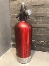 Siphon ancien bouteille à eau de seltz SOCARB rouge métalisé
