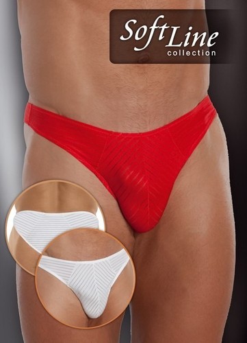 Slip homme blanc rouge - slip,
